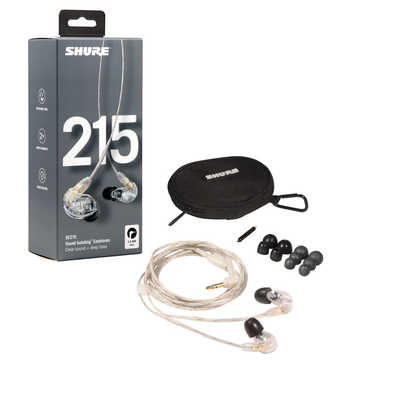 SHURE イヤホン カナル型 クリア [φ3.5mm ミニプラグ] SE215CL-A