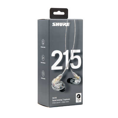SHURE イヤホン カナル型 クリア [φ3.5mm ミニプラグ] SE215CL-A