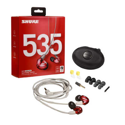 SHURE イヤホン カナル型 レッド [φ3.5mm ミニプラグ] SE535LTD-A の 