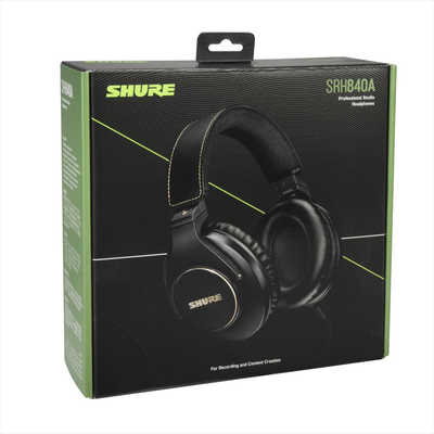 SHURE ブラックヘッドホン 収納ケース付き ヘッドホンケース ヘッドホン収納 ストラップ付き メッシュ