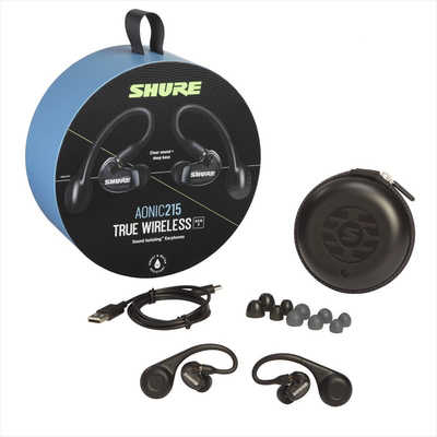 SHURE ブラックヘッドホン 収納ケース付き