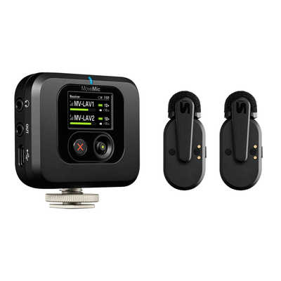 SHURE Movemic Two ワイヤレスマイク SHURE クリップオン・ワイヤレスマイクロホン（2本 / 専用受信機キット