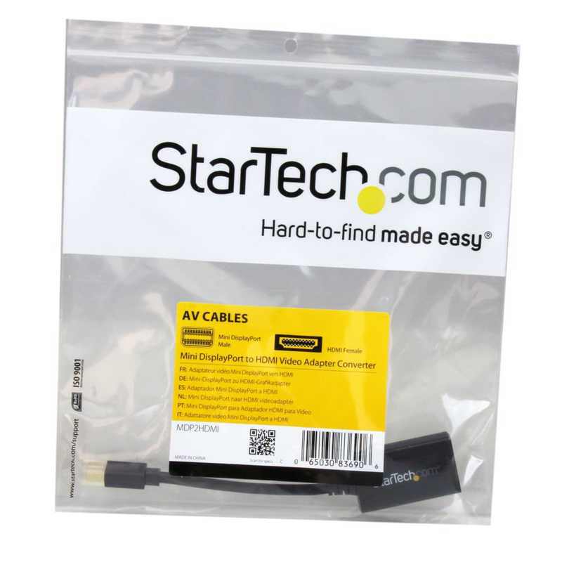 StarTech.com StarTech.com 変換･延長ケーブル ブラック MDP2HDMI [HDMI⇔miniDisplayPort /0.13m] MDP2HDMI MDP2HDMI
