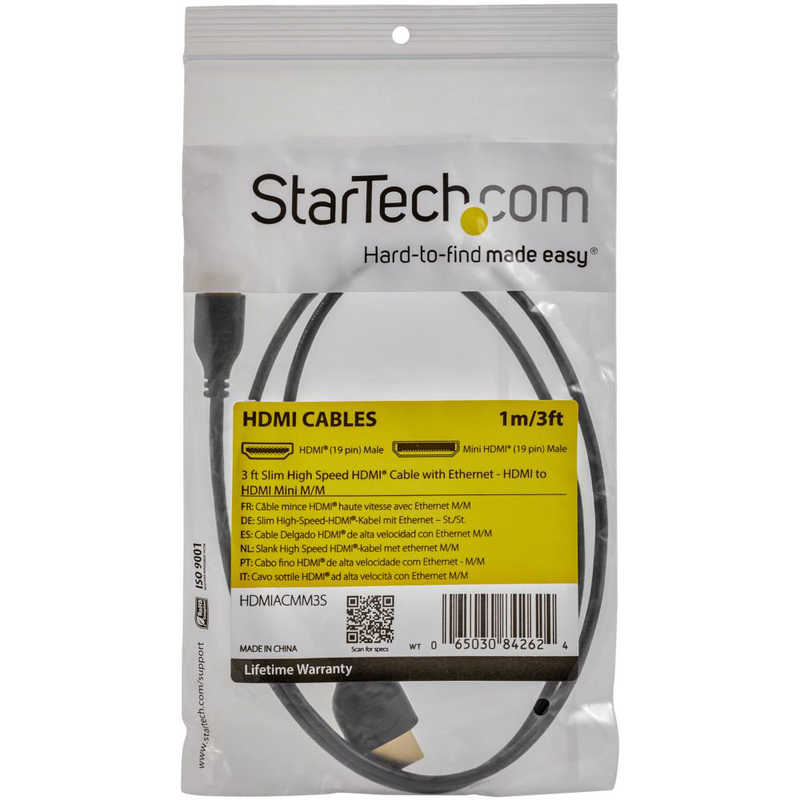 StarTech.com StarTech.com HDMIケーブル [0.9m /HDMI⇔miniHDMI /スリムタイプ] HDMIACMM3S HDMIACMM3S
