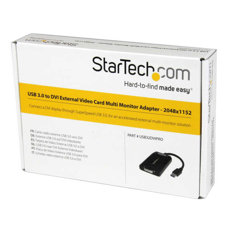 StarTech.com StarTech.com USB 3.0 - DVI/VGAディスプレイアダプタ Mac/Win USB32DVIPRO [Type-Aオス /DVI] USB32DVIPRO USB32DVIPRO