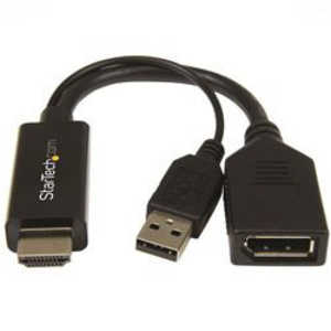 StarTech.com 変換アダプター ブラック [HDMI⇔DisplayPort] HD2DP