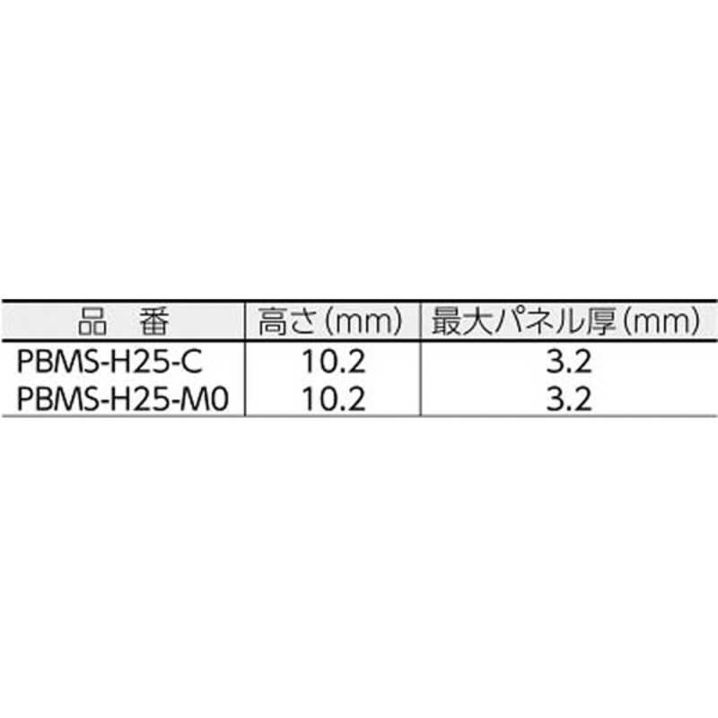 日本最大級の品揃え パンドウイットコーポレーション パンドウイット PBMSH25M0 押し込み型固定具 耐候性黒 PBMS-H25-M0  Panduit