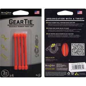 NITE IZE ヘッドフォンキーパーツ GEAR TIE 3inc GT34PK31