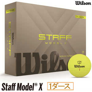 ウィルソン ゴルフボール STAFF MODEL X スタッフモデル X ［12球(1ダース)］ イエロー 26STAFFMODELX