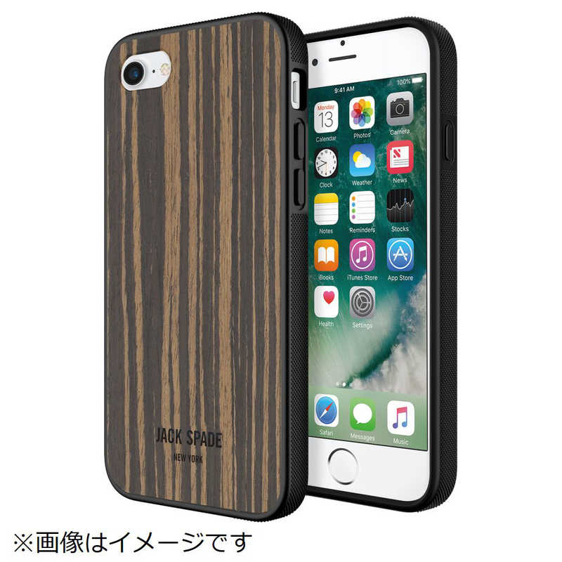 INCIPIO INCIPIO iPhone 8 / 7用　Wood Case　Wood Veneer Macassar Ebony JSIPH-022-WOODMEB JSIPH-022-WOODMEB