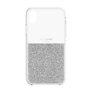 KATESPADE kate spade iPhone XR 6.1インチ用 HALF CLEAR CRYSTAL シルバー KSIPH126HFSIL