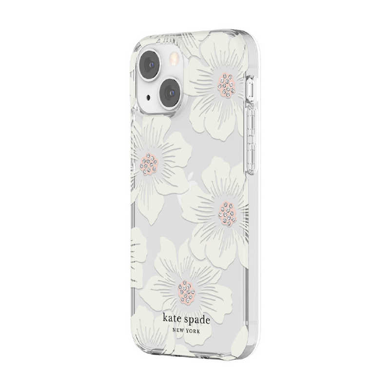 KATESPADE KATESPADE kate spade iPhone 13 mini Protective Case - Hollyhock Floral Clear/Cream KSIPH-187-HHCCS KSIPH-187-HHCCS