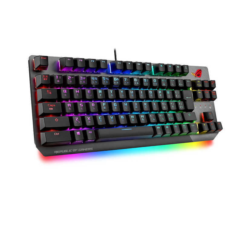 ASUS エイスース ASUS エイスース ゲーミングキーボード ROG Strix Scope TKL(赤軸) ブラック/グレー [USB /有線] X802 STRIX SCOPE TKL/RD/JP X802 STRIX SCOPE TKL/RD/JP