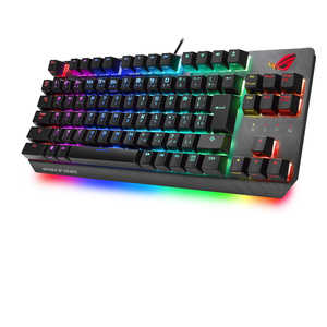 ASUS エイスース ゲｰミングキｰボｰド ROG Strix Scope TKL(銀軸) ブラック/グレｰ [USB /有線] 802STRIXSCOPETKLSVJ