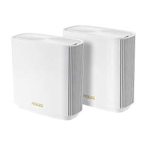 ASUS エイスース 無線LANルーター(Wi-Fiルーター) Wi-Fi 6(ax)/ac/n/a/g/b 目安：～4LDK/3階建 ZenWiFi XT8/W (2 Pack) ホワイト