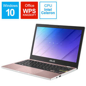 ASUS エイスース ノートパソコン [ 11.6型 / Celeron / メモリ4GB / eMMC64GB ] ローズゴールド E210MA-GJ002P