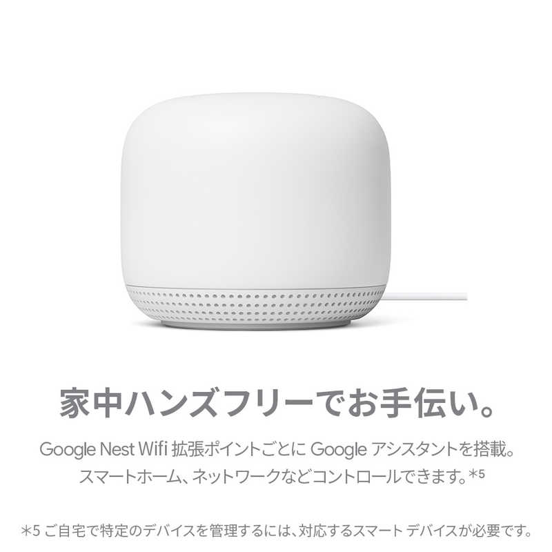 GOOGLE GOOGLE 【アウトレット】Wi-Fi拡張ポイント GoogleNestWifi スノー [Wi-Fi 5(ac)] GA00667-JP GA00667-JP