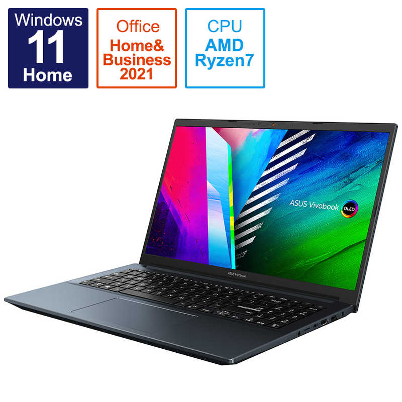 ASUS エイスース ASUS エイスース ノートパソコン Vivobook Pro 15 OLED クワイエットブルー  [15.6型 /メモリ:16GB] M3500QC-L1081WS M3500QC-L1081WS