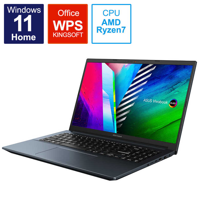 ASUS エイスース ASUS エイスース ノートパソコン Vivobook Pro 15 OLED M3500QC クワイエットブルー  [15.6型 /AMD Ryzen 7 /メモリ:16GB /SSD:512GB] M3500QC-L1081W M3500QC-L1081W