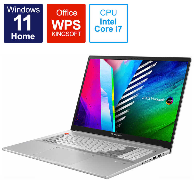 ASUS エイスース ASUS エイスース ノートパソコン Vivobook Pro 16X OLED N7600パソコン [16型 /Win11 Home /Core i7 /Office /メモリ16GB /SSD512GB] クールシルバー N7600PC-L2040W N7600PC-L2040W