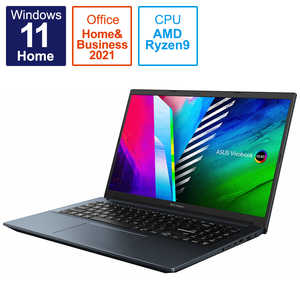 ASUS エイスース 【アウトレット】ノートパソコン Vivobook Pro 15 OLED [15.6型 /Windows11 Home /AMD Ryzen 9 /Office HomeandBusiness /メモリ：8GB /SSD：512GB /2021年12月モデル] クワイエットブルー M3500QA-L1152WS