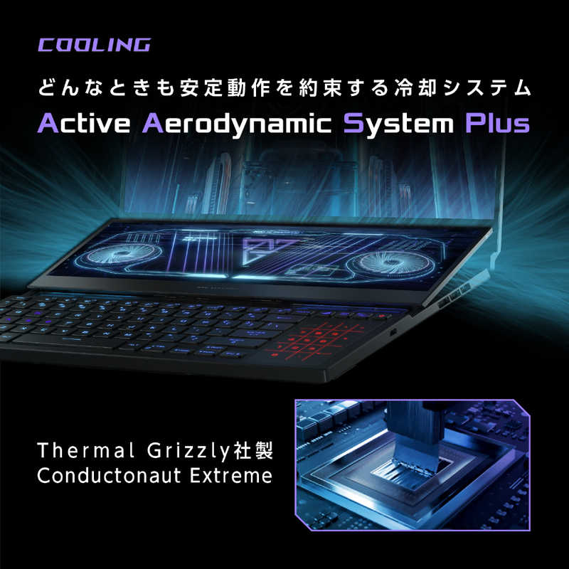 ASUS エイスース ASUS エイスース ゲーミングノートパソコン ROG Zephyrus Duo 16 ブラック [16.0型 /AMD Ryzen 9 /Office HandB /メモリ：64GB /英語版キーボード] GX650RX-R96R3080TI GX650RX-R96R3080TI