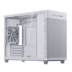 ASUS エイスース PCケース［Micro ATX /Mini-ITX］Prime AP201 Tempered Glass MicroATX Case ホワイト AP201/PRIME/CASE/TG/WHITE