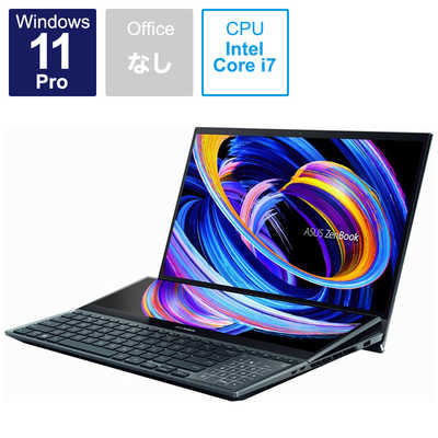 ASUS エイスース ノートパソコン ZenBook Pro Duo 15 OLED [15.6型 /Windows11 Pro /intel  Core i7 /メモリ：16GB /SSD：512GB /2022年7月モデル] セレスティアルブルー UX582ZM-H2049X