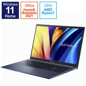 ASUS エイスース 【アウトレット】ノートパソコン Vivobook 15 [15.6型 /Windows11 Home /AMD Ryzen 7 /Office HomeandBusiness /メモリ：8GB /SSD：512GB /2022年7月モデル] クワイエットブルー M1502IA-BQ066WS