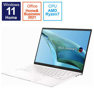 ASUS エイスース ノートパソコン Zenbook S 13 OLED リファインドホワイト UM5302TA-LX143WS