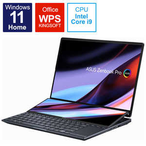 ASUS エイスース ノートパソコン Zenbook Pro 14 Duo テックブラック [intel Core i9 /メモリ:32GB /SSD:1TB /WPS Office] UX8402ZE-M3034W