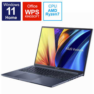 ASUS エイスース 【アウトレット】ノートパソコン Vivobook 16X [ 16型 / Win11 Home / Ryzen 7 / メモリ16GB / SSD512GB / WPS Office ] M1603QA-MBR716512WBY