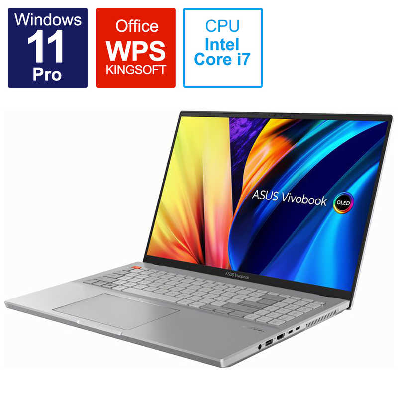 ASUS エイスース ASUS エイスース ノートパソコン Vivobook Pro 16X OLED [16.0型 /Windows11 Pro /intel Core i7 /メモリ：32GB /SSD：1TB /WPS Office /2022年9月モデル] クールシルバー N7601ZM-MQ148X N7601ZM-MQ148X