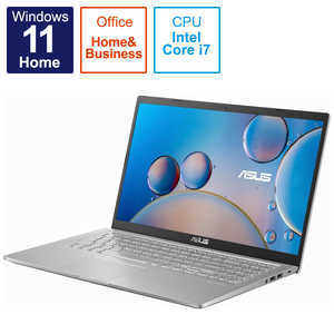 ASUS エイスース ノートパソコン トランスペアレントシルバー [15.6型/Windows11 Home/intel Core i7/メモリ:8GB/SSD:512GB/Office HomeandBusiness] X515JA-BQ2321WX