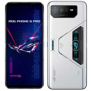 ASUS エイスース SIMフリースマートフォン ROG Phone 6 Pro ストームホワイト Qualcomm Snapdragon 8+ Gen 1 6.78型 ワイドAMOLEDディスプレイ ROG6P-WH18R512
