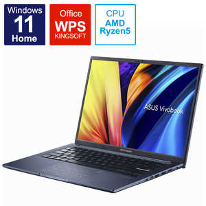 ASUS エイスース 【アウトレット】ノートパソコン Vivobook 14X [ 14型 / Win11 Home / Ryzen 5 / メモリ16GB / SSD512GB / WPS Office ] ブルー M1403QA-LYR516