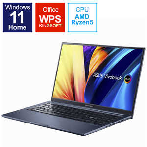 ASUS エイスース ノートパソコン Vivobook 15X OLED クワイエットブルー [15.6型 /AMD Ryzen 5 /メモリ:16GB /SSD:512GB /WPS Office] M1503QAL1R5165WBY