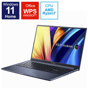 ASUS エイスース ノートパソコン Vivobook 15X OLED [15.6型 /Windows11 Home /AMD Ryzen 7 /メモリ：16GB /SSD：512GB /WPS Office /2022年10月モデル]クワイエ