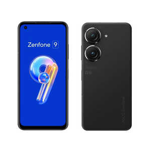 ASUS エイスース SIMフリースマートフォン Zenfone 9 Qualcomm Snapdragon 8+ Gen 1 5.9型ワイド AMOLEDディスプレイ ミッドナイトブラック ZF9-BK8S128