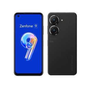 ASUS エイスース SIMフリースマートフォン Zenfone 9 Qualcomm Snapdragon 8+ Gen 1 5.9型ワイド AMOLEDディスプレイ ミッドナイトブラック ZF9BK8S256