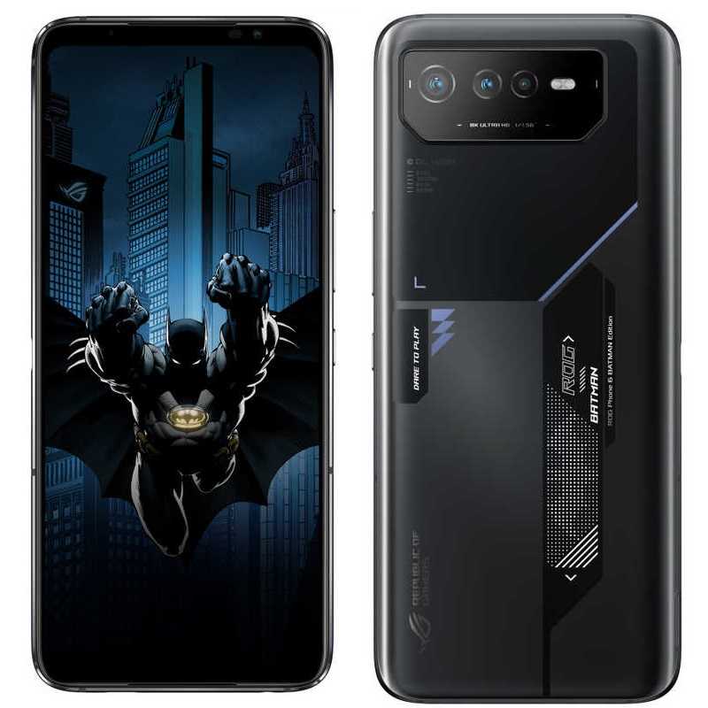 ASUS エイスース ASUS エイスース SIMフリースマートフォン ROG Phone 6 BATMAN Edition ファントムブラック Qualcomm Snapdragon 8+ Gen 1 6.78型 ワイドAMOLED ROG6SBBK12R256 ROG6SBBK12R256