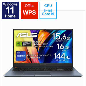 ASUS エイスース ノートパソコン Vivobook Pro 15 [ 15.6型 / Win11 Home / Core i9 / メモリ16GB / SSD512GB / WPS Office ] K6502HE-I9R3050TIBY