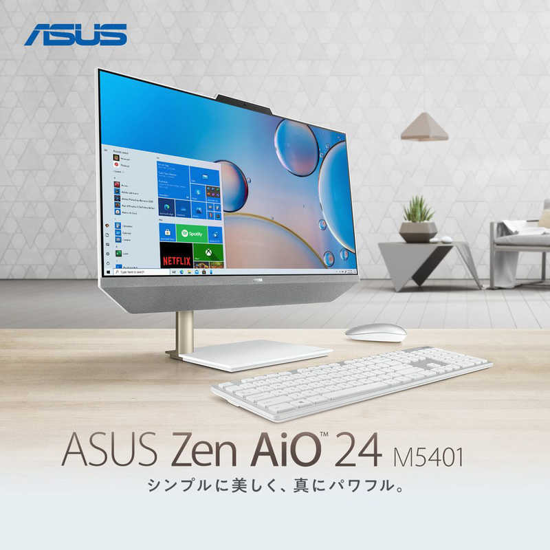 ASUS エイスース ASUS エイスース 【アウトレット】デスクトップパソコン ZenAiO 24 ホワイト  M5401WYAK-WA010W M5401WYAK-WA010W