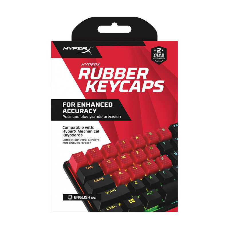 HYPERX HYPERX HyperX Rubber Keycaps Red Gaming Accessory Kit 519T6AA#ABA 519T6AA#ABA
