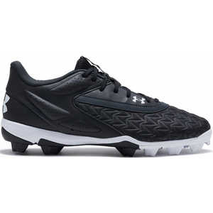 アンダーアーマー ベースボールシューズ UAリードオフ ロー ラバーモールド3.0 ［メンズ / 25.5cm / 幅：D］ Black×Black×White 3027447