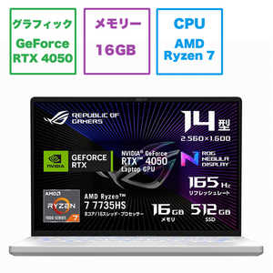 ASUS  ߥ󥰥Ρȥѥ ROG Zephyrus G14 [14.0 /Windows11 Home /AMD Ryzen 7 /ꡧ16GB /SSD512GB /2023ǯ6ǥ] ࡼ饤