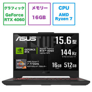 ASUS エイスース ゲーミングノートパソコン TUF Gaming A15 [15.6型 /Win11/Ryzen 7 /メモリ16GB /SSD512GB]  FA507NV-R7R4060