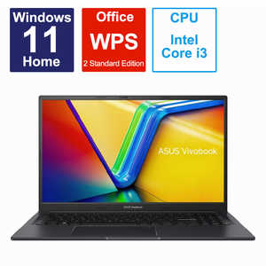 ASUS エイスース ノートパソコン Vivobook 15X [15.6型 /Windows11 Home /intel Core i3 /メモリ：8GB /SSD：256GB /WPS Office /2023年4月モデル] インディーブ