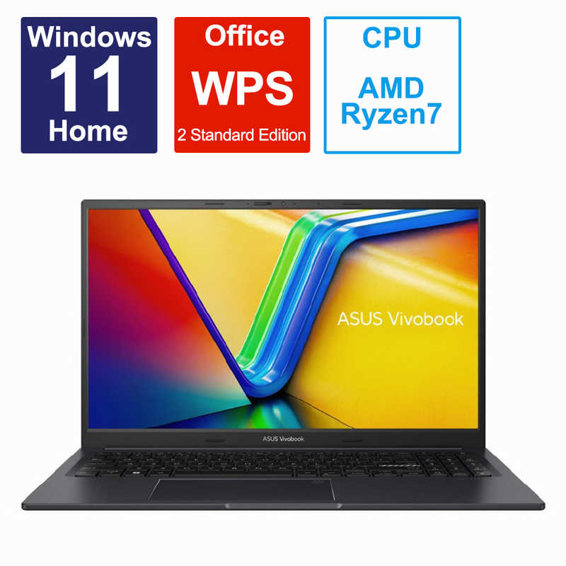 ASUS エイスース ASUS エイスース ノートパソコン Vivobook 15X OLED [15.6型 /Windows11 Home /AMD Ryzen 7 /メモリ：16GB /SSD：512GB /WPS Office /2023年4月モデル] インディーブラック  M3504YA-L1154W M3504YA-L1154W