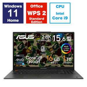 ASUS エイスース ノートパソコン Vivobook S 15 OLED BAPE Edition ミッドナイトブラック K5504VAMA262W